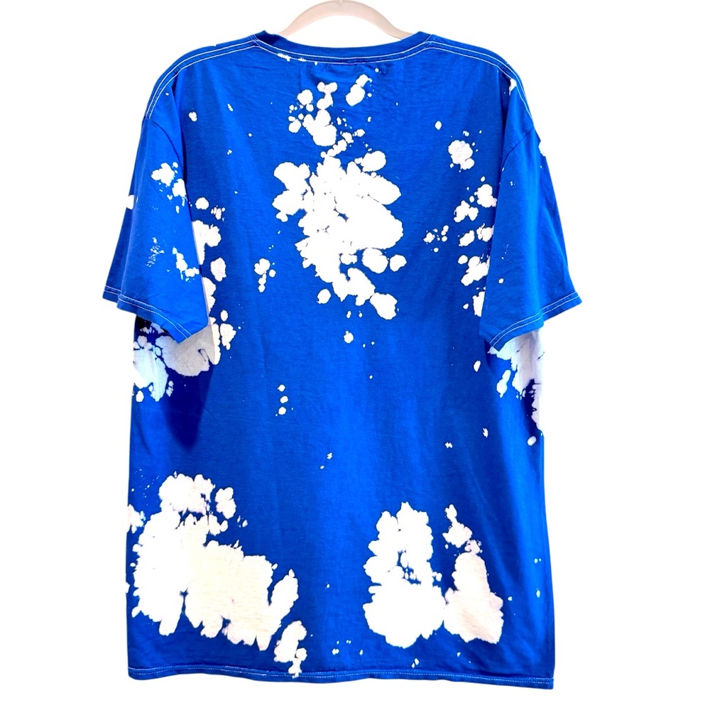 Def Leppard Graphic T-Shirt Blue Bleach Wash 80's Rock Band NEW Mens Small - Picture 3 of 4